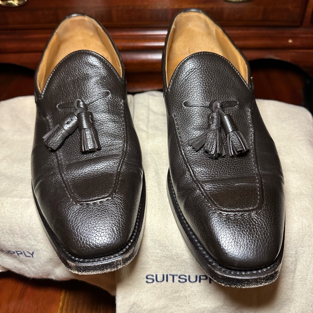 Suitsupply Chocolate Brown Tassel Bruin Loafers